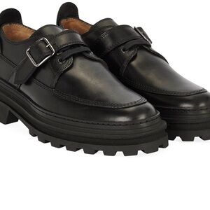 A.P.C. Alix Black Leather derbies Buckle Loafers